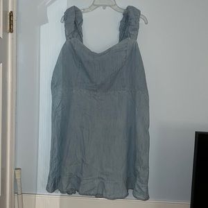 Old navy blue linen dress